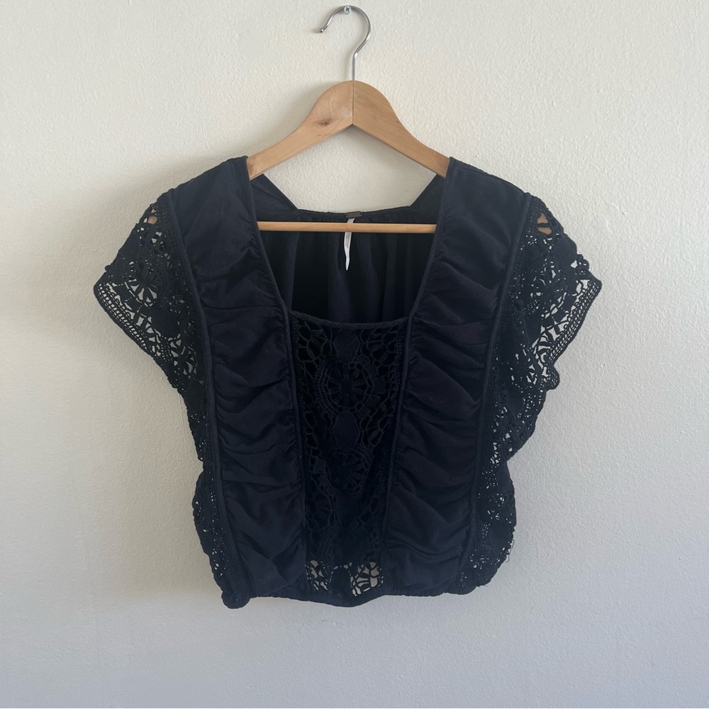 Free People Navy Top